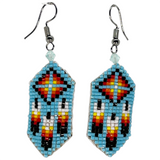 Beaded Earring Multi Feather Design (BCC-E01)