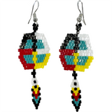 Beaded Medicine Wheel Earrings (BSC-4DL)
