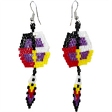 Beaded Medicine Wheel Earrings (BSC-4DL)