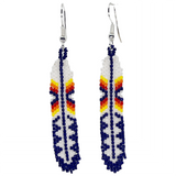 Beaded Feather Brick Stitch Earrings (BSC-FE2)