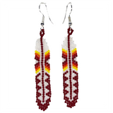 Beaded Feather Brick Stitch Earrings (BSC-FE2)