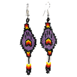 Beaded Wolf Paw Earrings (BSC-WPAW)