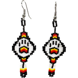 Beaded Wolf Paw Earrings (BSC-WPAW)