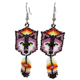 Beaded Wolf Earrings (BSC-WLF)