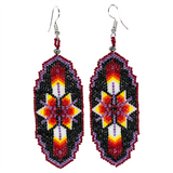Beaded Brick Stitch Earrings Feather Design (BBE-FEA)
