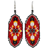 Beaded Brick Stitch Earrings Feather Design (BBE-FEA)