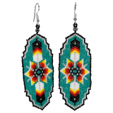 Beaded Brick Stitch Earrings Feather Design (BBE-FEA)
