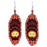 Beaded Brick Stitch Earrings Bear Paw Design (BBE-BEAR)