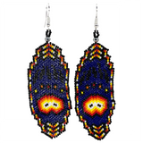Beaded Brick Stitch Earrings Bear Paw Design (BBE-BEAR)
