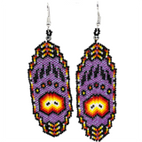 Beaded Brick Stitch Earrings Bear Paw Design (BBE-BEAR)