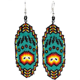 Beaded Brick Stitch Earrings Bear Paw Design (BBE-BEAR)