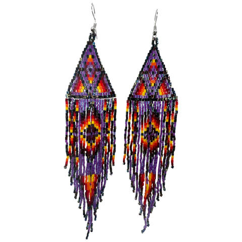 Beaded Shoulder Duster Earrings (DUST-001)