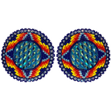 Glam -4 Corner Beaded Earrings