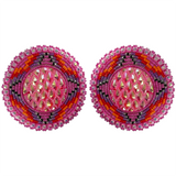 Glam -4 Corner Beaded Earrings