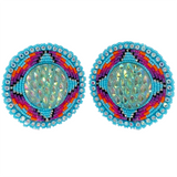 Glam -4 Corner Beaded Earrings