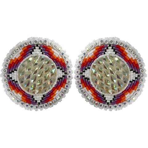 Glam -4 Corner Beaded Earrings