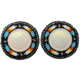 Glam- Circle Beaded Earrings