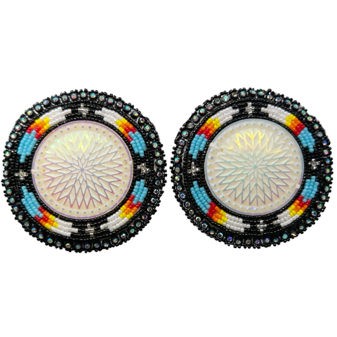 Glam- Circle Beaded Earrings