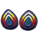 Beaded Glam Earrings Teadrop Crystal (GLAM-TEAR)