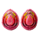 Beaded Glam Earrings Teadrop Crystal (GLAM-TEAR)