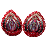 Beaded Glam Earrings Teadrop Crystal (GLAM-TEAR)