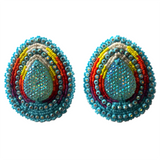 Beaded Glam Earrings Teadrop Crystal (GLAM-TEAR)