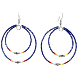 Memory Wire 2 hoop Beaded Earrings (BMW-C02)