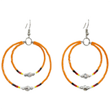 Memory Wire 2 hoop Beaded Earrings (BMW-C02)