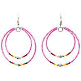 Memory Wire 2 hoop Beaded Earrings (BMW-C02)