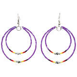 Memory Wire 2 hoop Beaded Earrings (BMW-C02)