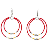 Memory Wire 2 hoop Beaded Earrings (BMW-C02)