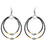 Memory Wire 2 hoop Beaded Earrings (BMW-C02)