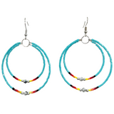 Memory Wire 2 hoop Beaded Earrings (BMW-C02)