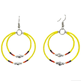 Memory Wire 2 hoop Beaded Earrings (BMW-C02)