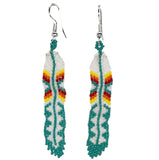 Beaded Feather Brick Stitch Earrings (BSC-FE2)