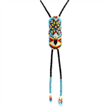 Beaded Bolo Tie - Feather and Star (BBT-005)
