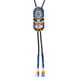 Beaded Bolo Tie - Feather and Star (BBT-005)