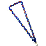 Loomed Cut Glass Lanyard Geometric & Feather Pattern (BLL-C03)