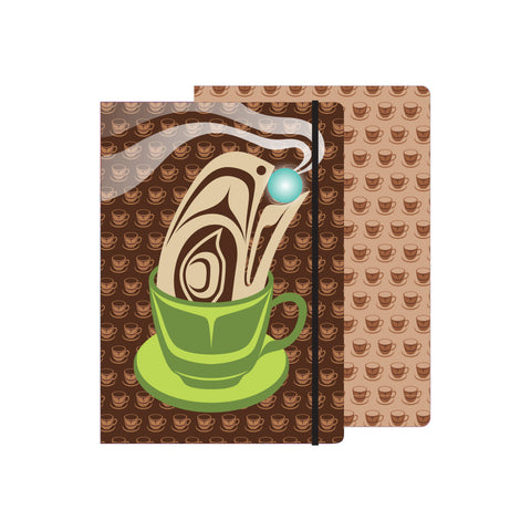 Hardcover Journal - Raven Steals The Light in a Coffee Mug (JRL29)