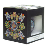 Glass Ornament - Silver Threads (9489)