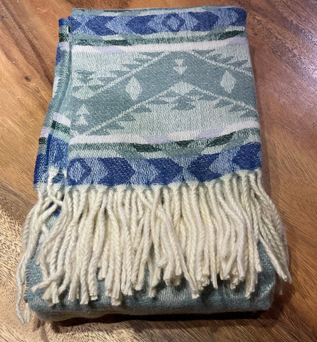 Wool Scarf - Oriana: Aqua (NTV-SCF9-5)
