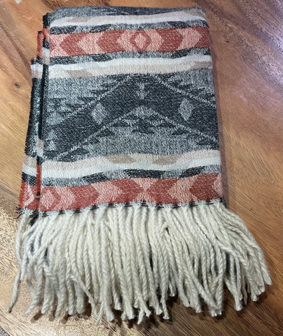 Wool Scarf - Oriana: Black (NTV-SCF9-1)