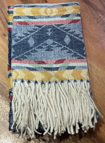 Wool Scarf - Oriana: Navy (NTV-SCF9-3)