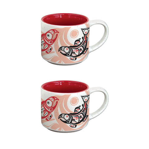 Ceramic Espresso Mugs - Salmon (CESMUGS31)