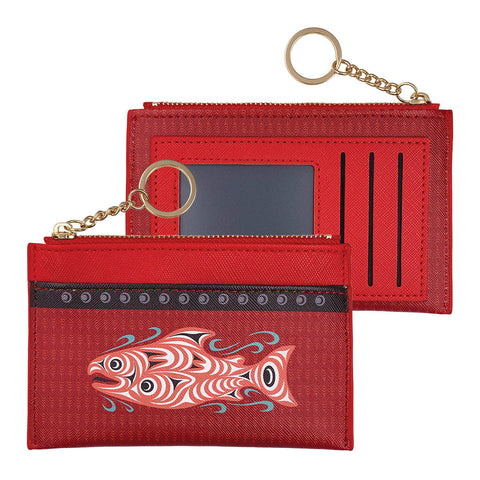 Zippered Card Wallet - Coho Salmon (CARD17)
