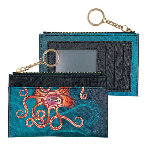 Zippered Card Wallet - Octopus (CARD15)