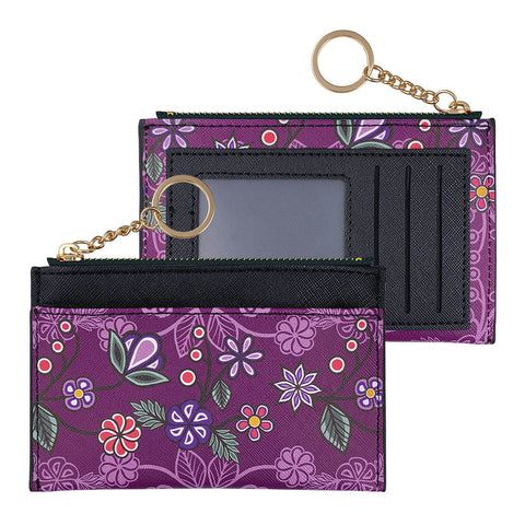 Zippered Card Wallet - Ojibwe Florals (CARD20)