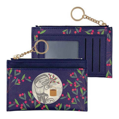 Zippered Card Wallet - Berry Picker in The Moon (CARD27)