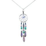 Dreamcatcher Necklace - Peacock 0.75” (DC16-P)
