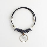 Dreamcatcher Coil Bracelet - Blue Goldstone (DCWR53)